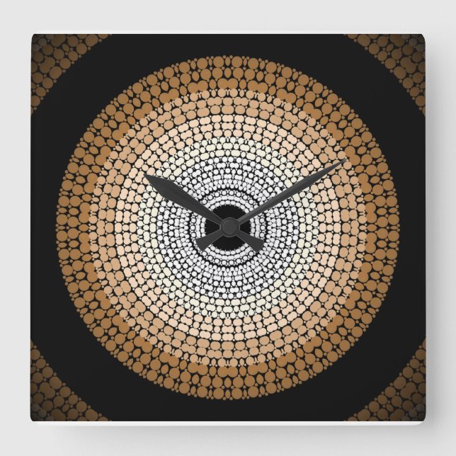 Authentische Ureinwohnermauer-Uhr "Ankerländer" Quadratische Wanduhr (Vorderseite)