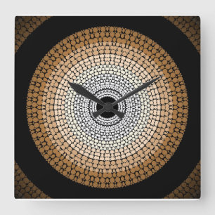 Authentische Ureinwohnermauer-Uhr "Ankerländer" Quadratische Wanduhr