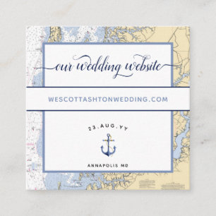 Authentische Website für Nautical Wedding, Annapol Begleitkarte