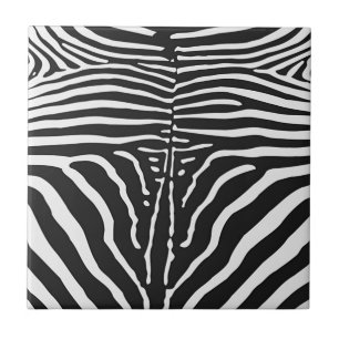 Authentische Zebra-Skin-Printwerbung - Schwarz-wei Fliese