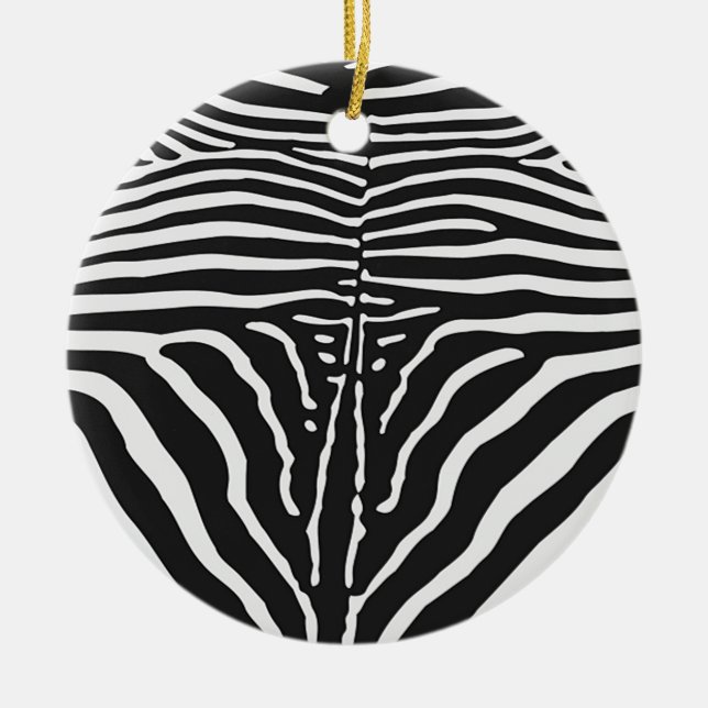 Authentische Zebra-Skin-Printwerbung - Schwarz-wei Keramikornament (Vorne)
