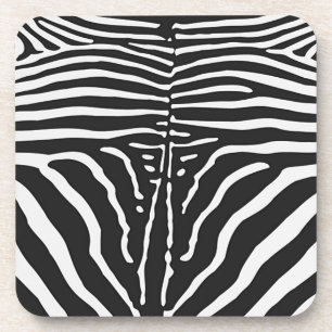 Authentische Zebra-Skin-Printwerbung - Schwarz-wei Untersetzer