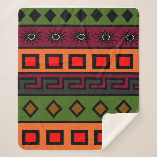 authentischer afrikanischer Stamm verziert Sherpadecke