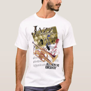 Authentischer amerikanischer Jazz-Kunst-T - Shirt