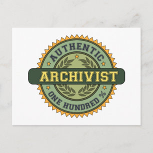Authentischer Archivist Postkarte