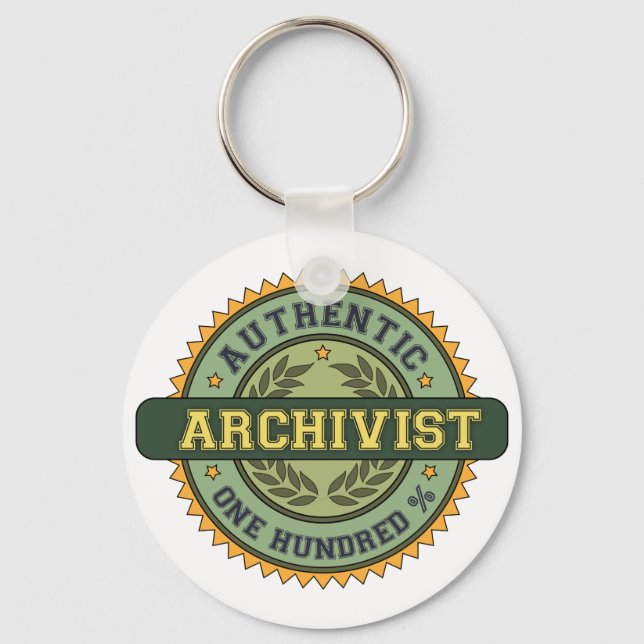 Authentischer Archivist Schlüsselanhänger (Vorderseite)