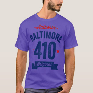 Authentischer Baltimore 410 Bereichscode T-Shirt