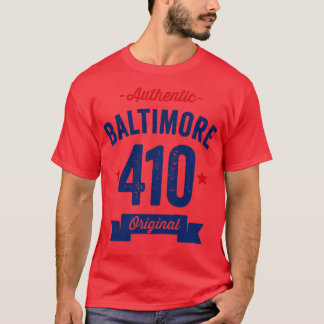 Authentischer Baltimore 410 Bereichscode T-Shirt