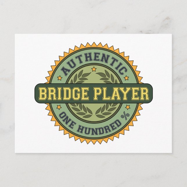 Authentischer Bridge-Player Postkarte (Vorderseite)