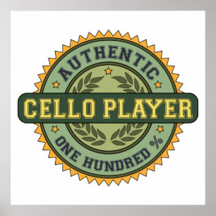 Authentischer Cello-Spieler Poster