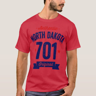 Authentischer Code North Dakota 701 T-Shirt