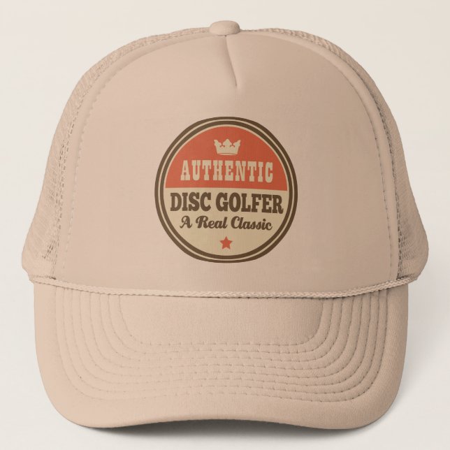 Authentischer Disc-Golfspieler-Vintage Truckerkappe (Vorderseite)