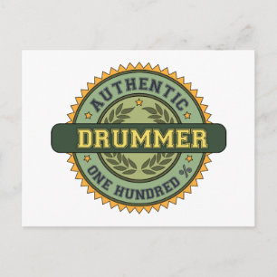 Authentischer Drummer Postkarte