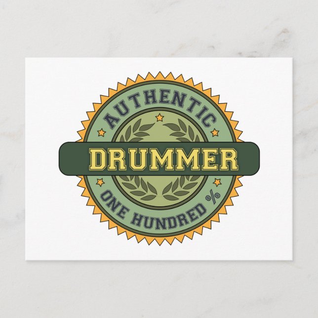 Authentischer Drummer Postkarte (Vorderseite)