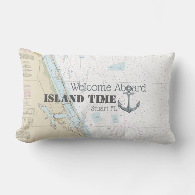 Authentischer Empfang an Bord + Name des Schiffes Kissen Für Draußen (Vorderseite)