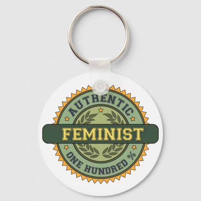 Authentischer Feminist Schlüsselanhänger (Vorderseite)