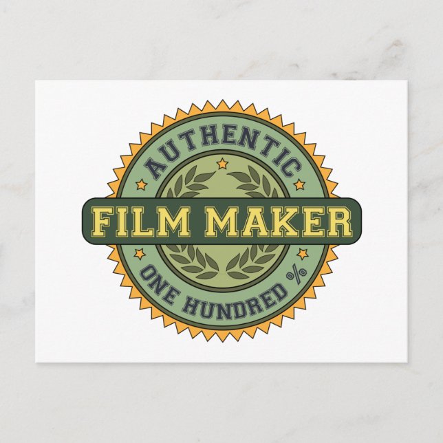 Authentischer Filmemacher Postkarte (Vorderseite)