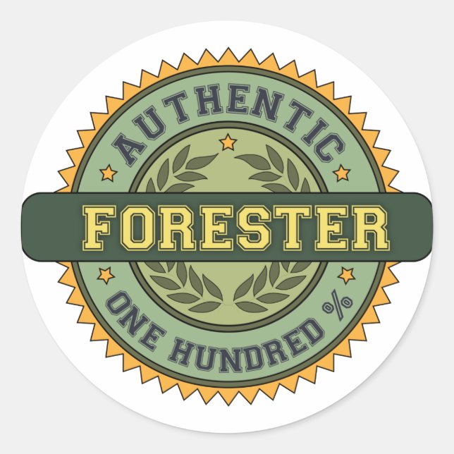 Authentischer Forster Runder Aufkleber (Vorderseite)