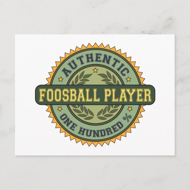 Authentischer Fußballspieler Postkarte (Vorderseite)