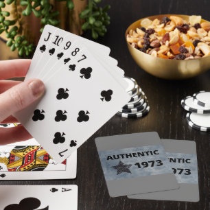 Authentischer Geburtstag 1973 Vintag mit Grunge St Spielkarten