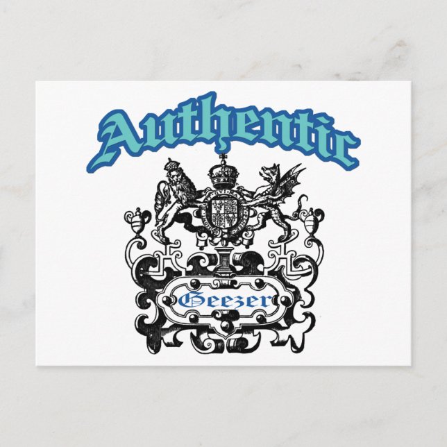 Authentischer Geezer Postkarte (Vorderseite)