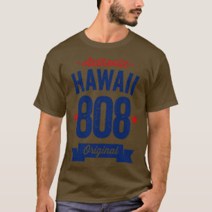 Authentischer Hawaii 808 Bereichscode T-Shirt