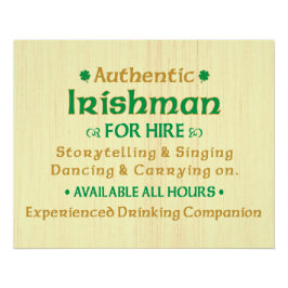 Authentischer Ire für Miire Funny Poster