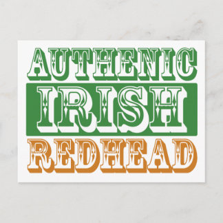 Authentischer irischer Redhead Postkarte