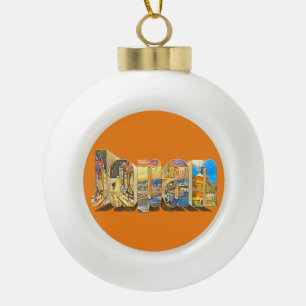 Authentischer japanischer Retro-Vintage-Stil Keramik Kugel-Ornament