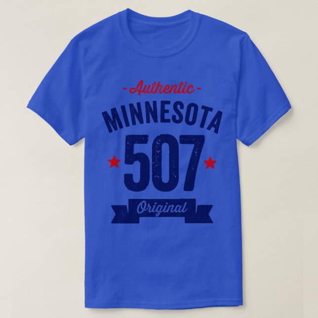 Authentischer Minnesota 507 Bereichscode T-Shirt (Design vorne)