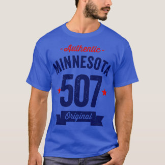 Authentischer Minnesota 507 Bereichscode T-Shirt