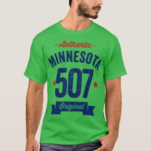Authentischer Minnesota 507 Bereichscode T-Shirt