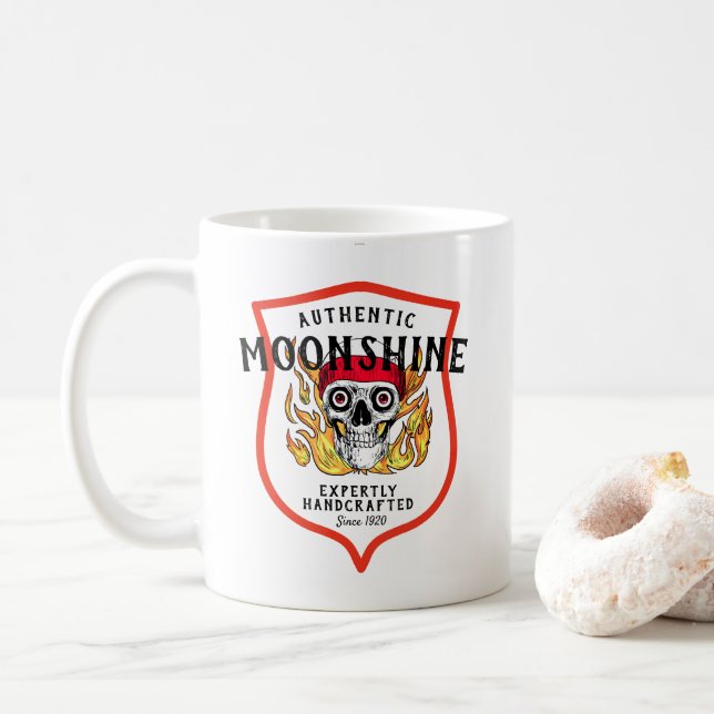 Authentischer Moonshine Fachlich handgefertigter F Kaffeetasse (Mit Donut)