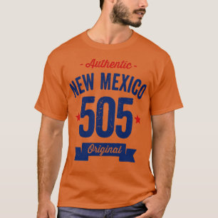 Authentischer New Mexico 505 Area Code T-Shirt