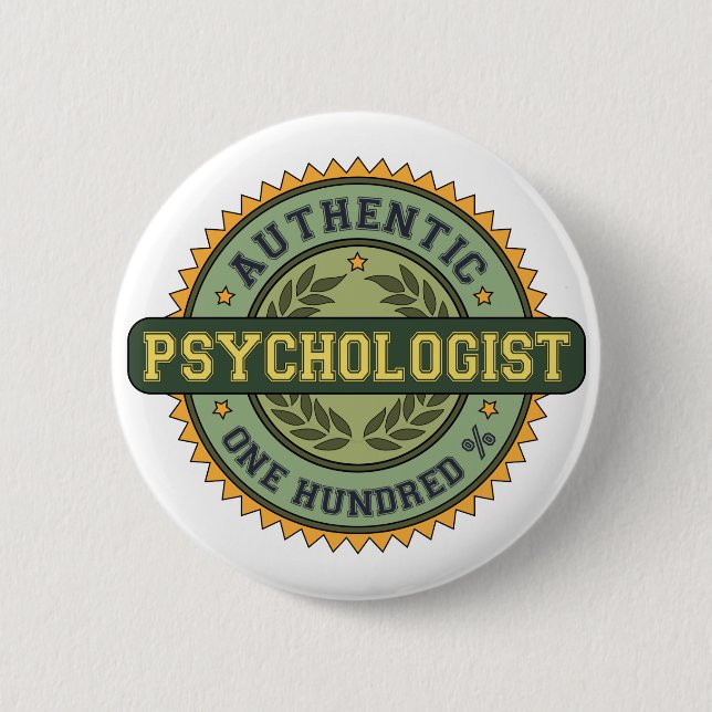 Authentischer Psychologe Button (Vorderseite)