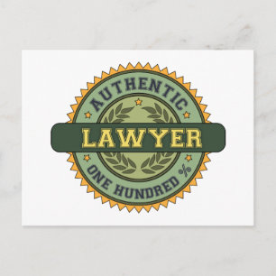 Authentischer Rechtsanwalt Postkarte