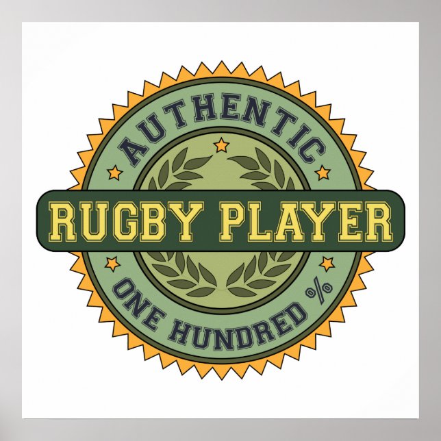 Authentischer Rugby-Player Poster (Vorne)