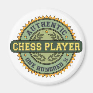 Authentischer Schach-Spieler Magnet