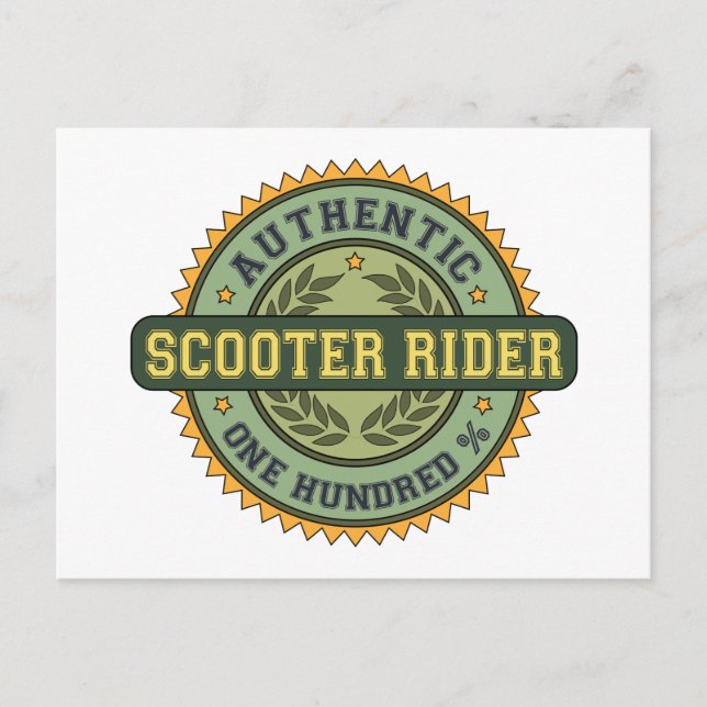 Authentischer Scooter Postkarte (Vorderseite)