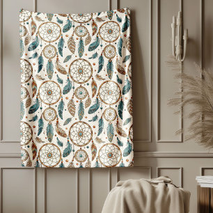 Authentischer Stammes kühne ethnische Muster Träum Fleecedecke