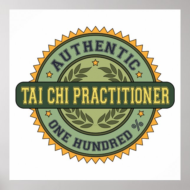 Authentischer Tai Chi Practitioner Poster (Vorne)