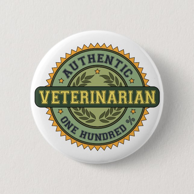 Authentischer Tierarzt Button (Vorderseite)