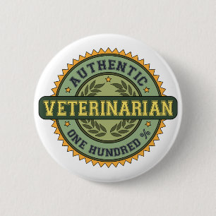 Authentischer Tierarzt Button