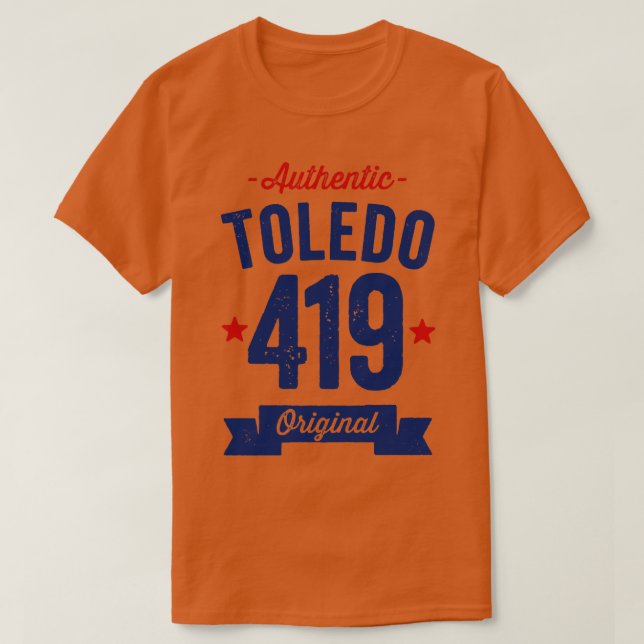 Authentischer Toledo 419 Bereichscode T-Shirt (Design vorne)