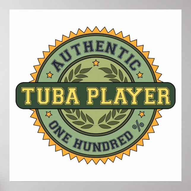 Authentischer Tuba Player Poster (Vorne)