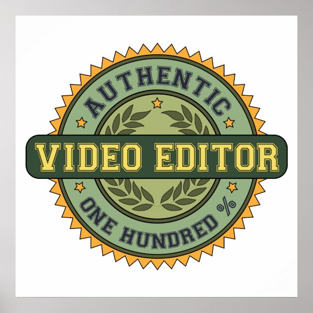 Authentischer Video-Editor Poster (Vorne)
