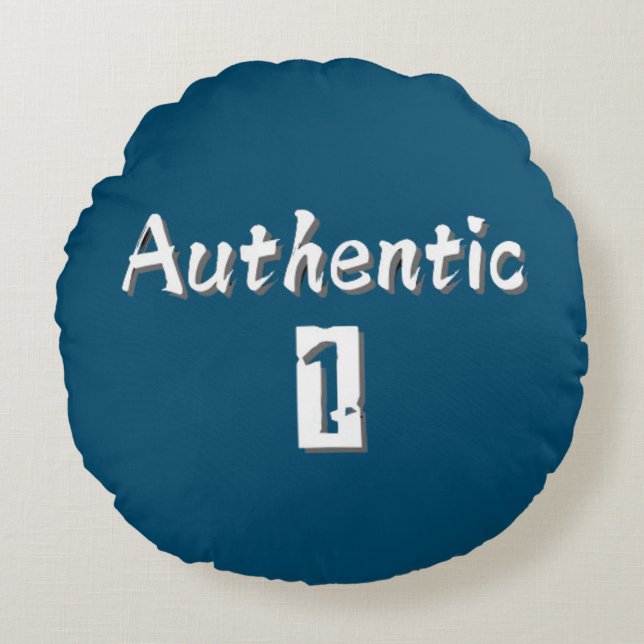 Authentisches 1 Rundkissen Rundes Kissen (Vorderseite)