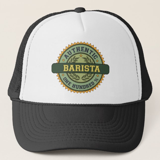 Authentisches Barista Truckerkappe (Vorderseite)