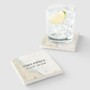 Authentisches Bootfahrt-Diagramm Fort Pierce, Steinuntersetzer