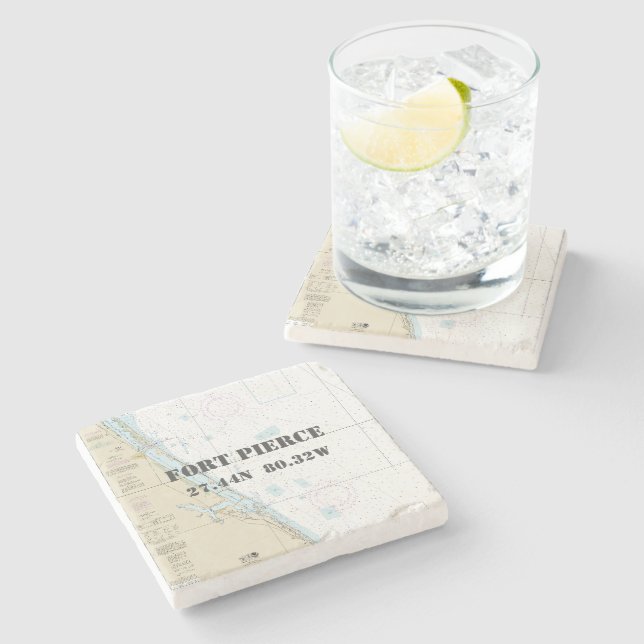 Authentisches Bootfahrt-Diagramm Fort Pierce, Steinuntersetzer (Seitenansicht)